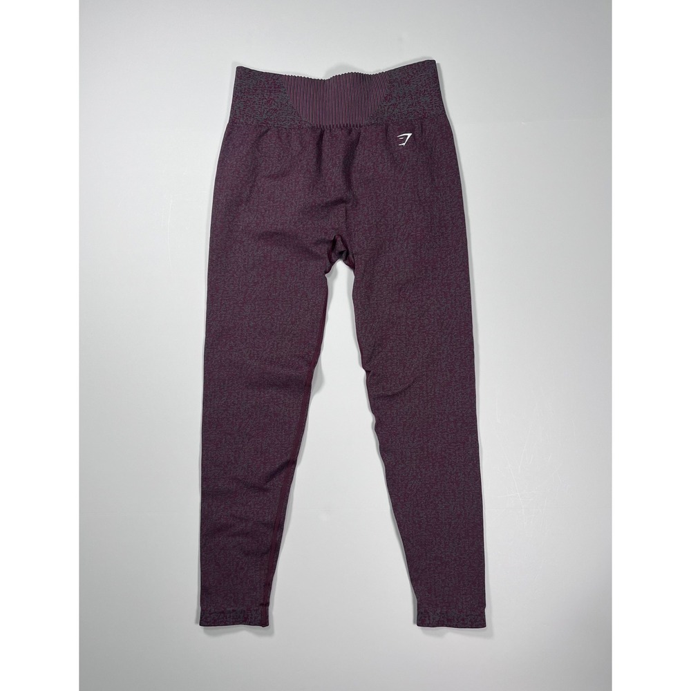 Gymshark Marl Seamless Leggings Large Plum Pink Marl High Rise Activewear NWT